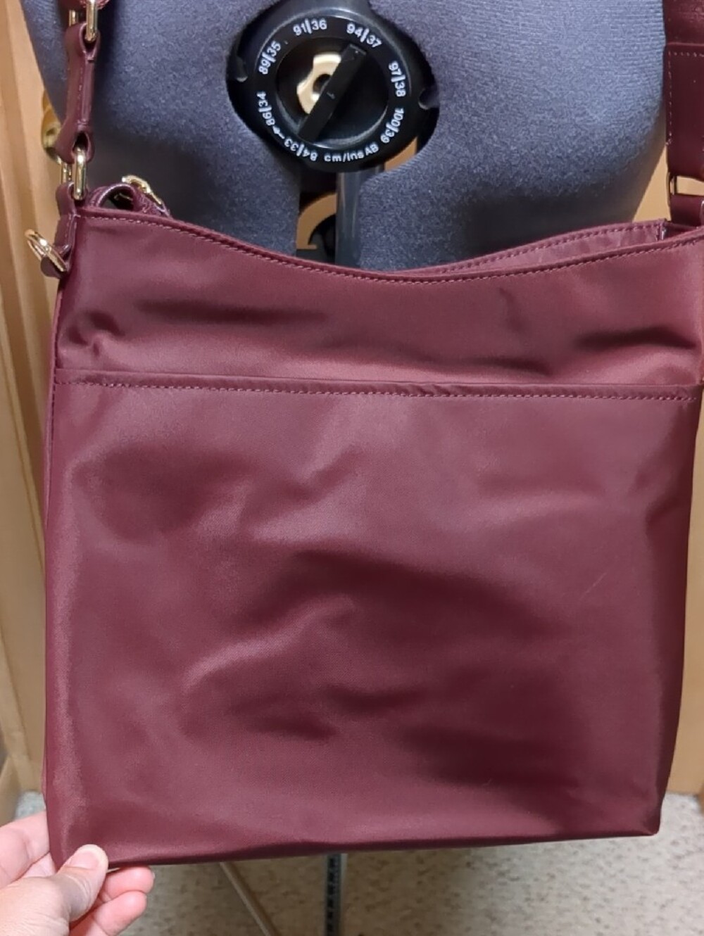 Tumi Maroon Crossbody Bag with Gold Hardware - Picture 5 of 6
